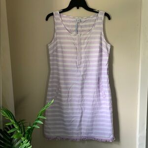 Southern Tide Purple and White Striped Top